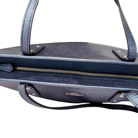 Coach #F16224 Midnight Blue Leather Tote - Picture 14 of 15